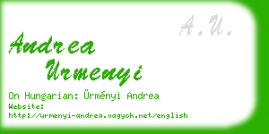 andrea urmenyi business card